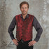 SiaLinda for Men: Weste Rohan, Jacquard rot schwarz